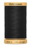 Gutermann Cotton Thread - 400m - Black or White - 100% Cotton Thread