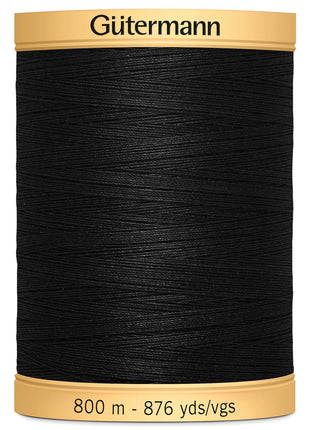 Cotton Thread by Gutermann 800m Reels in Black or White - ThreadandTrimmings