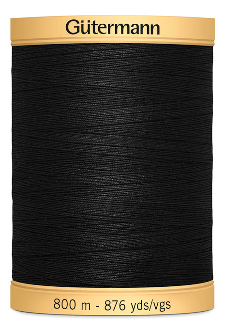 Cotton Thread by Gutermann 800m Reels in Black or White - ThreadandTrimmings