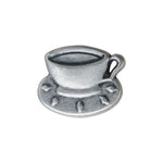 Antique Silver Metal Teacup Button - ThreadandTrimmings