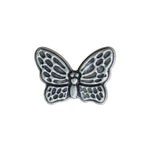 Antique Silver Metal Butterfly Button - ThreadandTrimmings