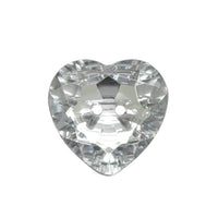 Heart Shaped Sparkly Crystal Jeweled Buttons - Shiny Acrylic 2 Hole Sew Through - ThreadandTrimmings