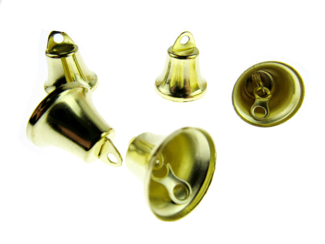 Liberty Jingle Bells For Christmas and Craft Decorations 4 Sizes Gold/Silver - ThreadandTrimmings