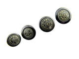 Round Black Pentagon Star Buttons For Leather Jackets Coats with Wire Shank CP69