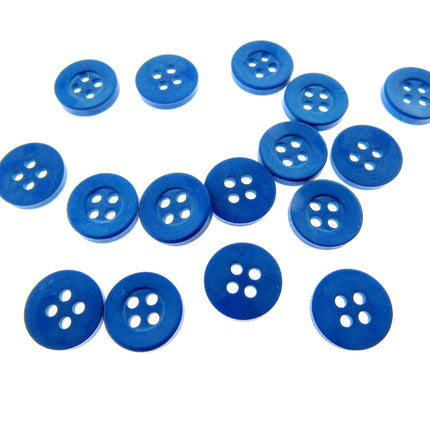 Round Four Hole Shirt Buttons - 11.5mm - 12 Lovely Solid Colours (P650) - ThreadandTrimmings