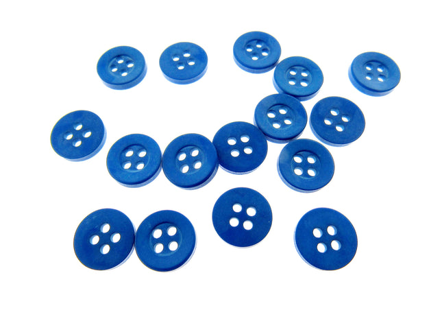Round Four Hole Shirt Buttons - 11.5mm - 12 Lovely Solid Colours (P650) - ThreadandTrimmings