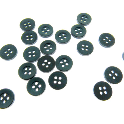 Round Four Hole Shirt Buttons - 11.5mm - 12 Lovely Solid Colours (P650) - ThreadandTrimmings