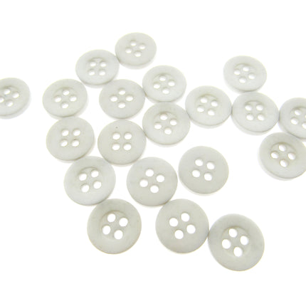 Round Four Hole Shirt Buttons - 11.5mm - 12 Lovely Solid Colours (P650) - ThreadandTrimmings