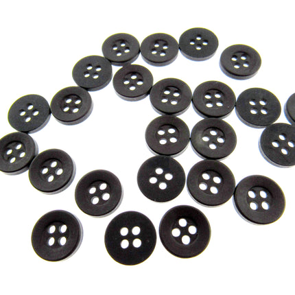Round Four Hole Shirt Buttons - 11.5mm - 12 Lovely Solid Colours (P650) - ThreadandTrimmings