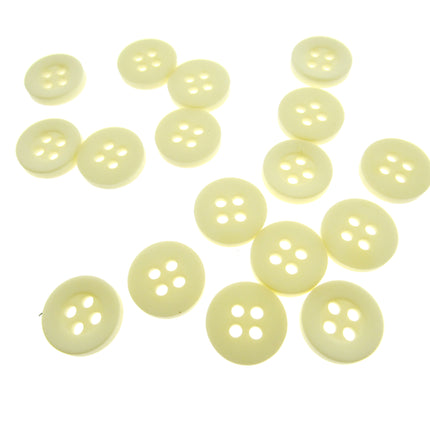 Round Four Hole Shirt Buttons - 11.5mm - 12 Lovely Solid Colours (P650) - ThreadandTrimmings