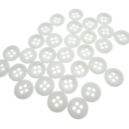 Round Four Hole Shirt Buttons - 11.5mm - 12 Lovely Solid Colours (P650) - ThreadandTrimmings