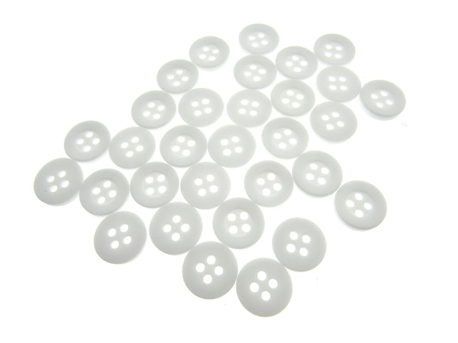 Round Four Hole Shirt Buttons - 11.5mm - 12 Lovely Solid Colours (P650) - ThreadandTrimmings
