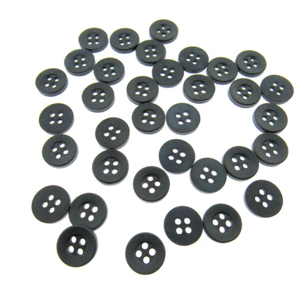 Round Four Hole Shirt Buttons - 11.5mm - 12 Lovely Solid Colours (P650) - ThreadandTrimmings