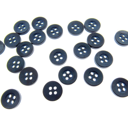 Round Four Hole Shirt Buttons - 11.5mm - 12 Lovely Solid Colours (P650) - ThreadandTrimmings