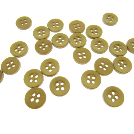 Round Four Hole Shirt Buttons - 11.5mm - 12 Lovely Solid Colours (P650) - ThreadandTrimmings