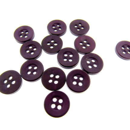 Round Four Hole Shirt Buttons - 11.5mm - 12 Lovely Solid Colours (P650) - ThreadandTrimmings