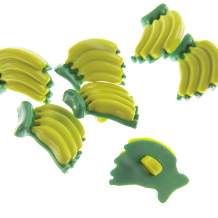 Banana Bunch Buttons with Shank - Children's Novelty Buttons - 20mm x 15mm