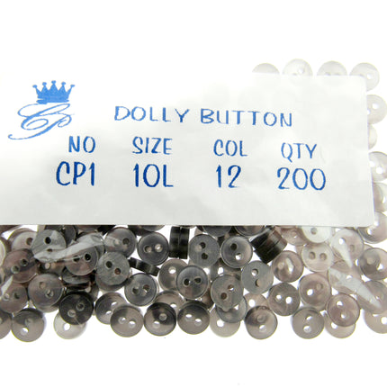 Mini Doll Buttons Dolly Soft Toy Clothes 6mm Micro Buttons 200pc Pack 22 Cols