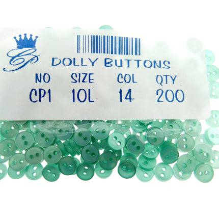 Mini Doll Buttons Dolly Soft Toy Clothes 6mm Micro Buttons 200pc Pack 22 Cols