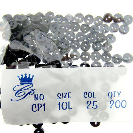 Mini Doll Buttons Dolly Soft Toy Clothes 6mm Micro Buttons 200pc Pack 22 Cols
