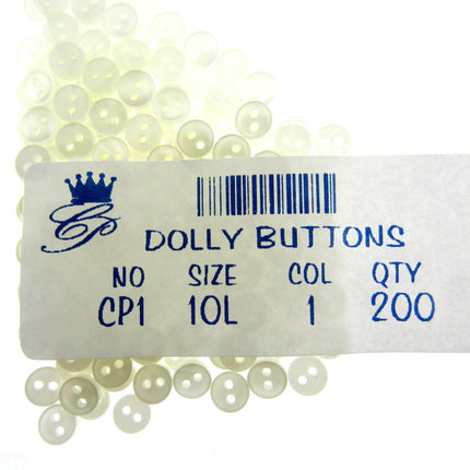 Mini Doll Buttons Dolly Soft Toy Clothes 6mm Micro Buttons 200pc Pack 22 Cols