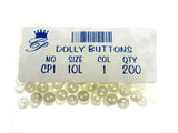 Round Mini Baby Doll Buttons - 6mm - 200 Button Packs - 22 Colours - CP1