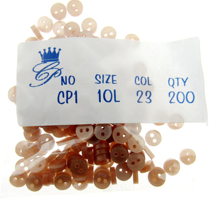 Mini Doll Buttons Dolly Soft Toy Clothes 6mm Micro Buttons 200pc Pack 22 Cols