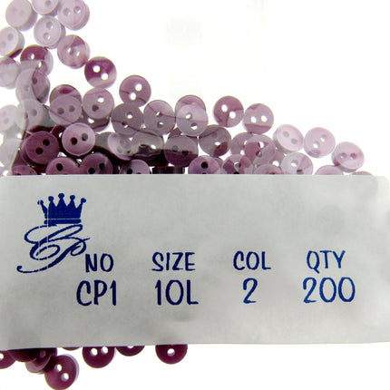 Mini Doll Buttons Dolly Soft Toy Clothes 6mm Micro Buttons 200pc Pack 22 Cols