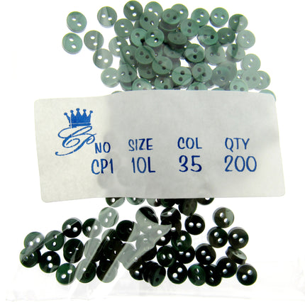 Mini Doll Buttons Dolly Soft Toy Clothes 6mm Micro Buttons 200pc Pack 22 Cols