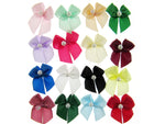 Mini Satin Ribbon Bows with Single Pearl - Choose From 20+ Colours - 22mm x 26mm