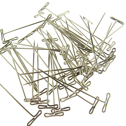T Pins Nickel Plated Hardened Steel T Pins For Macrame Modelling & Wig Craft - ThreadandTrimmings