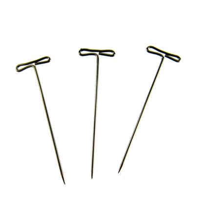 T Pins Nickel Plated Hardened Steel T Pins For Macrame Modelling & Wig Craft - ThreadandTrimmings