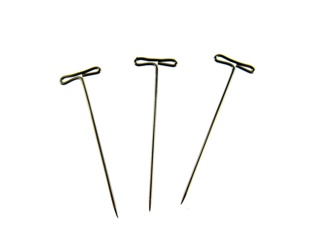 T Pins Nickel Plated Hardened Steel T Pins For Macrame Modelling & Wig Craft - ThreadandTrimmings