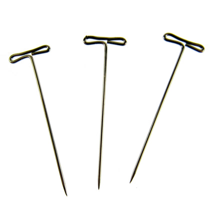 T Pins Nickel Plated Hardened Steel T Pins For Macrame Modelling & Wig Craft - ThreadandTrimmings