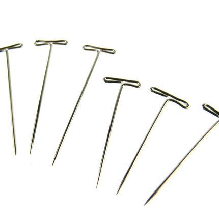 T Pins Nickel Plated Hardened Steel T Pins For Macrame Modelling & Wig Craft - ThreadandTrimmings