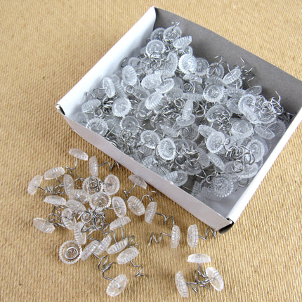 Clear Head Twist Pins by Prym 13mm Long 10mm Head Arm Cap Upholstery Pins - ThreadandTrimmings