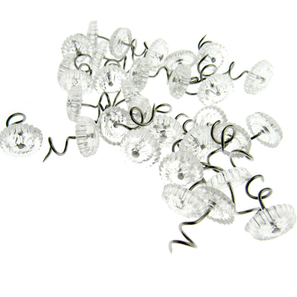 Clear Head Twist Pins by Prym 13mm Long 10mm Head Arm Cap Upholstery Pins - ThreadandTrimmings