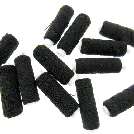 Shirring Elastic Thread - Black or White  - 0.6mm - 20m Spool