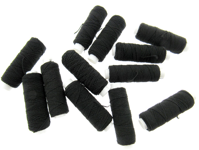 Shirring Elastic Thread - Black or White  - 0.6mm - 20m Spool