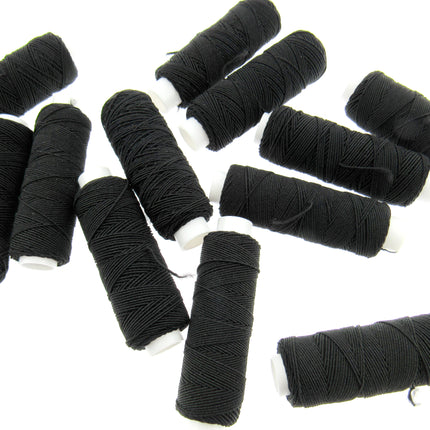Shirring Elastic Thread - Black or White  - 0.6mm - 20m Spool