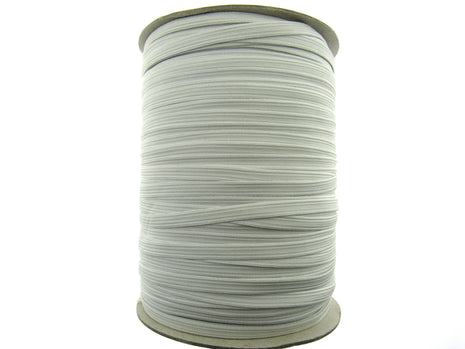 Thin Flat Braid Elastic - 8mm - 10 Cord Knicker - Face Mask Elastic Black -White - ThreadandTrimmings