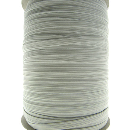 Thin Flat Braid Elastic - 8mm - 10 Cord Knicker - Face Mask Elastic Black -White - ThreadandTrimmings