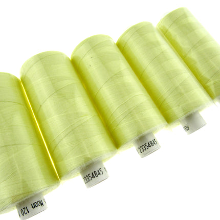 ** 5 x 1000 YARD MOON SPUN POLYESTER SEWING THREAD - CHOOSE YOUR COLOUR - ThreadandTrimmings