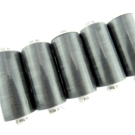 ** 5 x 1000 YARD MOON SPUN POLYESTER SEWING THREAD - CHOOSE YOUR COLOUR - ThreadandTrimmings