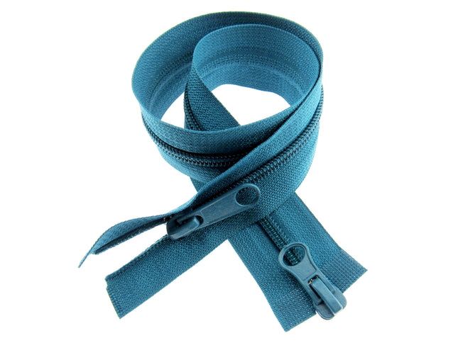 Two Way Nylon Open End Zip - 19" - (48cm) No 5 Chain - 19 Colours Available - ThreadandTrimmings