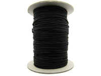 Round Thin Cord Elastic - Full Roll (100 Meters) - 1mm Black or White