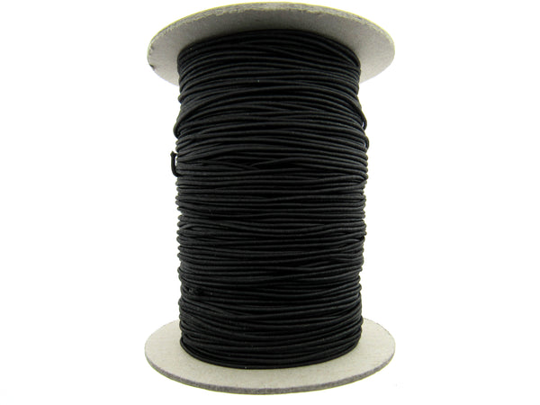 Thin black elastic cord 1mm
