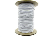 Round Thin Cord Elastic - Full Roll (100 Meters) - 1mm Black or White