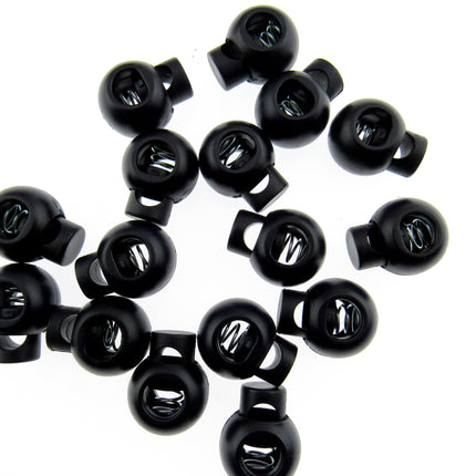 Cord Lock End Toggles with Metal Spring - 20mm x 18mm - ThreadandTrimmings