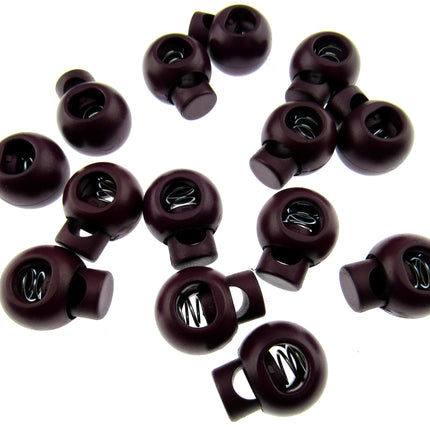 Cord Lock End Toggles with Metal Spring - 20mm x 18mm - ThreadandTrimmings